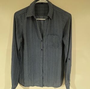 The Limited Ashton Black and Gray Patterned Shirt